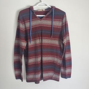 Vans | Men's Hooded Striped Long Sleeve Shirt